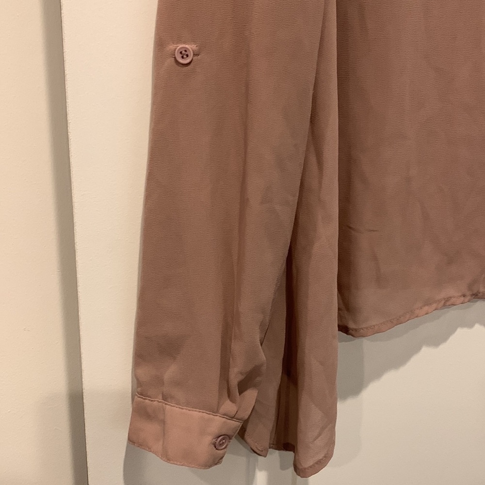 Tobi dusty pink portofino style shirt - Picture 3 of 5